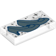 LEGO® los onderdeel Tegel met Motief Doorzichtig 3069pb0879