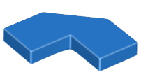Plaatje in Gallery viewer laden, LEGO® los onderdeel Tegel Aangepast in kleur Blauw 27263