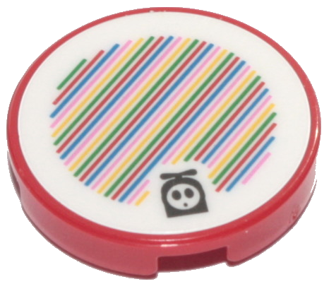 LEGO® los onderdeel Tegel Rond met Motief Rood 14769pb368