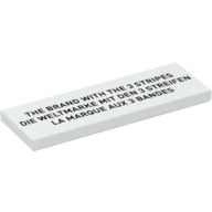 LEGO® los onderdeel Tegel met Motief in kleur Wit 69729pb006