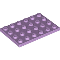 Plaatje in Gallery viewer laden, LEGO® los onderdeel Plaat Algemeen in kleur Lavendel 3032