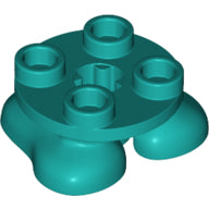LEGO® los onderdeel Benen Aangepast Donker Turkoois 66858