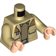 Plaatje in Gallery viewer laden, LEGO® los onderdeel Lijf met Motief Geelbruin 973pb4121c01