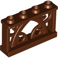 Plaatje in Gallery viewer laden, LEGO® los onderdeel Hek in kleur Roodachtig Bruin 19121