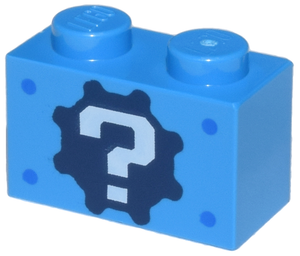 LEGO® onderdeel Steen met Motief Donker Azuurblauw 3004pb042