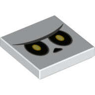 Plaatje in Gallery viewer laden, LEGO® los onderdeel Tegel met Motief in kleur Wit 3068pb1504