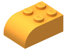 Plaatje in Gallery viewer laden, LEGO® los onderdeel Dakpan Gebogen Helder Licht Oranje 6215