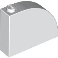 LEGO® los onderdeel Dakpan Gebogen in kleur Wit 65734