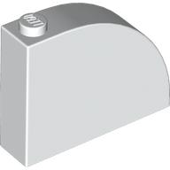 LEGO® los onderdeel Dakpan Gebogen in kleur Wit 65734