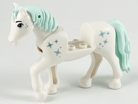 LEGO® los onderdeel Landdier in kleur Wit 69820c01pb01