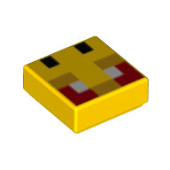 Plaatje in Gallery viewer laden, LEGO® los onderdeel Tegel met Motief in kleur Geel 3070pb200