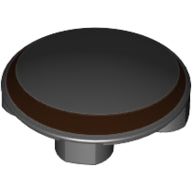 LEGO® los onderdeel Plaat Rond met Motief Zwart 2654pb015