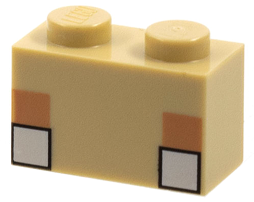 LEGO® los onderdeel Steen met Motief Geelbruin 3004pb226
