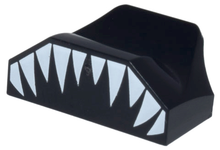 Plaatje in Gallery viewer laden, LEGO® onderdeel Dakpan Gebogen met Motief Zwart 47458pb05