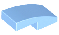 Plaatje in Gallery viewer laden, LEGO® los onderdeel Dakpan Gebogen Helder Lichtblauw 11477