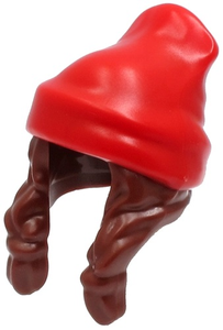 LEGO® los onderdeel Haar in kleur Roodachtig Bruin 52686pb03