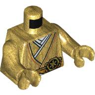 Plaatje in Gallery viewer laden, LEGO® los onderdeel Lijf met Motief Parel Goud 973pb4186c01