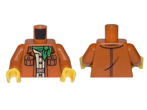 LEGO® onderdeel Lijf met Motief Donker Oranje 973pb4185c01