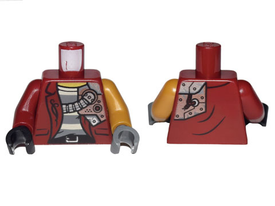 LEGO® los onderdeel Lijf met Motief Donkerrood 973pb4190c01
