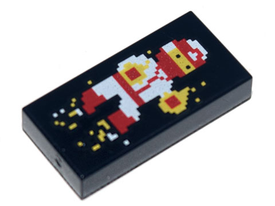 LEGO® los onderdeel Tegel met Motief Zwart 3069pb0878