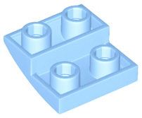 LEGO® los onderdeel Dakpan Gebogen Helder Lichtblauw 32803