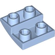 Plaatje in Gallery viewer laden, LEGO® los onderdeel Dakpan Gebogen Helder Lichtblauw 32803