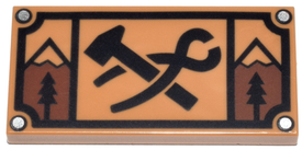 LEGO® los onderdeel Tegel met Motief Medium Noga 87079pb0871