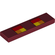 LEGO® los onderdeel Tegel met Motief Donkerrood 2431pb462