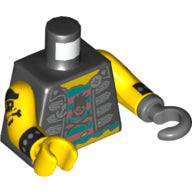 Plaatje in Gallery viewer laden, LEGO® los onderdeel Lijf met Motief Zwart 973pb4227c01