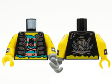 Plaatje in Gallery viewer laden, LEGO® los onderdeel Lijf met Motief Zwart 973pb4227c01