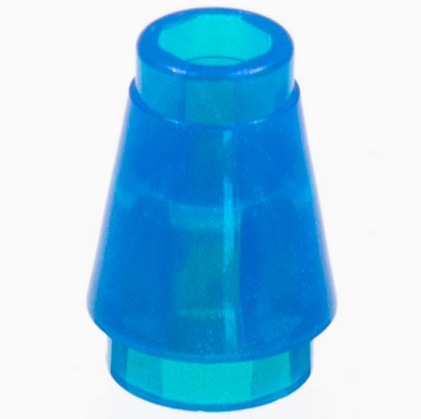 LEGO® onderdeel Kegel Doorzichtig donkerblauw opaal 4589b