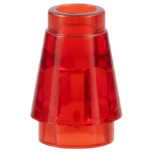Plaatje in Gallery viewer laden, LEGO® los onderdeel Kegel in kleur Doorzichtig Rood 4589b