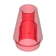 LEGO® los onderdeel Kegel in kleur Doorzichtig Rood 4589b