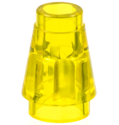 LEGO® los onderdeel Kegel in kleur Doorzichtig Geel 4589b