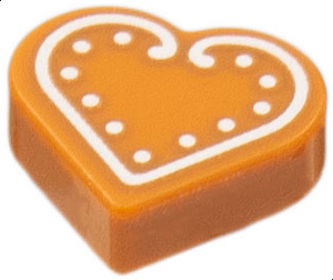 LEGO® Tegel Rond met Motief Donker Oranje 39739pb05