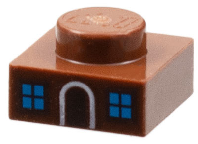 LEGO® onderdeel Plaat met Motief Roodachtig Bruin 3024pb021