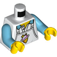 LEGO® los onderdeel Lijf met Motief Wit 973pb4184c01