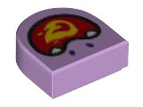 LEGO® onderdeel Tegel Rond met Motief Lavendel 24246pb032