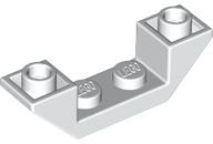 LEGO® los onderdeel Dakpan Omgekeerd in kleur Wit 32802