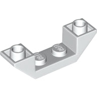 LEGO® los onderdeel Dakpan Omgekeerd in kleur Wit 32802