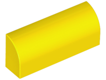 LEGO® los onderdeel Dakpan Gebogen in kleur Geel 6191