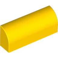 Plaatje in Gallery viewer laden, LEGO® los onderdeel Dakpan Gebogen in kleur Geel 6191