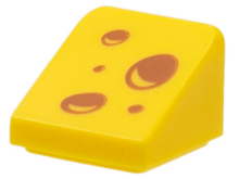 Plaatje in Gallery viewer laden, LEGO® los onderdeel Dakpan met Motief Geel 54200pb103
