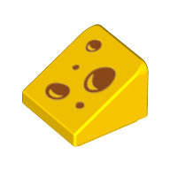 Plaatje in Gallery viewer laden, LEGO® los onderdeel Dakpan met Motief Geel 54200pb103