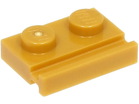 LEGO® los onderdeel Plaat Aangepast Parel Goud 32028
