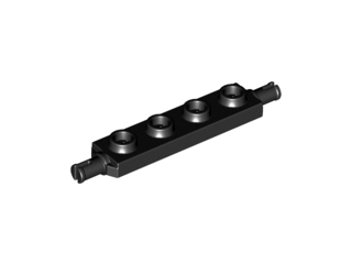 LEGO® los onderdeel Plaat Aangepast in kleur Zwart 2926