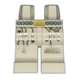 LEGO® los onderdeel Benen met Motief Wit 970c00pb1240