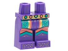 Plaatje in Gallery viewer laden, LEGO® onderdeel Benen met Motief Donkerpaars 970c00pb1234