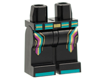 Plaatje in Gallery viewer laden, LEGO® los onderdeel Benen met Motief Zwart 970c00pb1233