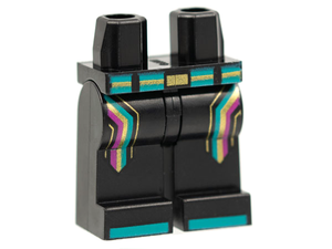LEGO® los onderdeel Benen met Motief Zwart 970c00pb1233